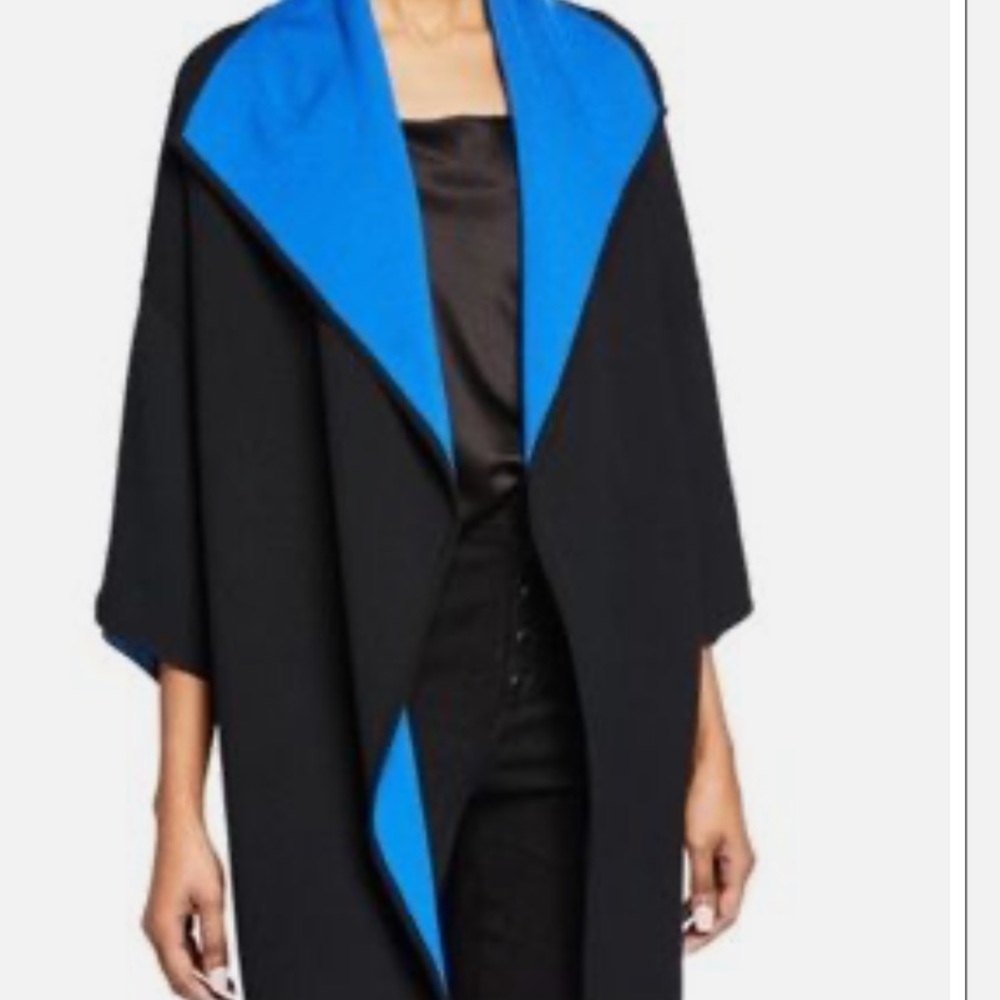Alice and Olivia Ester Reversible Wool Long Jacket